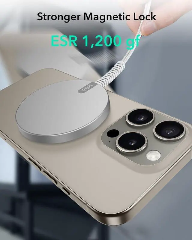 Alt view image 12 of 14 - for Qi2 Magsafe Charger 15W Wireless Charger Wireless Charging Pad for iPhone 15/14/13/12 AirPods 4/3/Pro/Pro 2 Galaxy S25 Strong Magnetic Charging Pad with Type-C Cable Silver