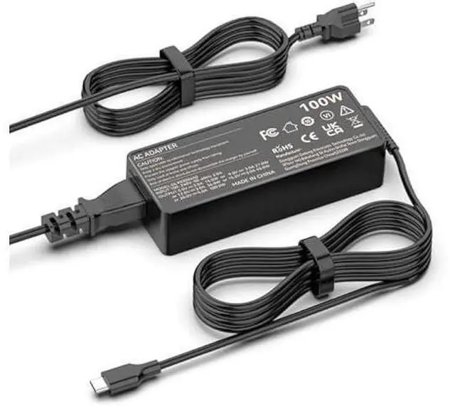Alt view image 7 of 12 - 100W USB C Laptop Charger, Fast Charger Compatible with Lenovo ThinkPad, Yoga, HP, Asus, Acer, Dell, MSI, MacBook Pro/Air Laptops and Tablets; Universal Type C Chromebook Laptop Power Supply Cord
