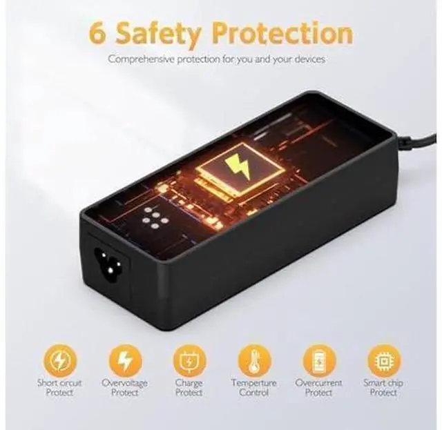Alt view image 11 of 12 - 100W USB C Laptop Charger, Fast Charger Compatible with Lenovo ThinkPad, Yoga, HP, Asus, Acer, Dell, MSI, MacBook Pro/Air Laptops and Tablets; Universal Type C Chromebook Laptop Power Supply Cord