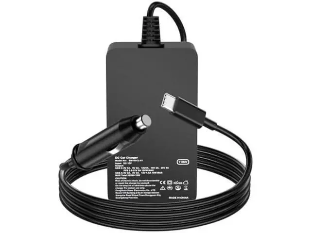 Alt view image 7 of 12 - Laptop Car Charger 100W, USB C Port Replacement for MacBook Pro/Air, Dell, HP, Lenovo,ASUS, Acer - with Extra USB-A Port for Tablets, Phones, Earbuds and More Other USBC Devices Computer AC Adapter