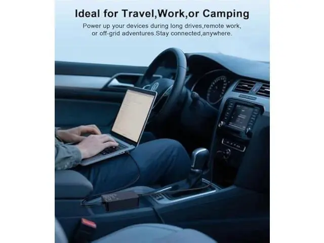Alt view image 10 of 12 - Laptop Car Charger 100W, USB C Port Replacement for MacBook Pro/Air, Dell, HP, Lenovo,ASUS, Acer - with Extra USB-A Port for Tablets, Phones, Earbuds and More Other USBC Devices Computer AC Adapter