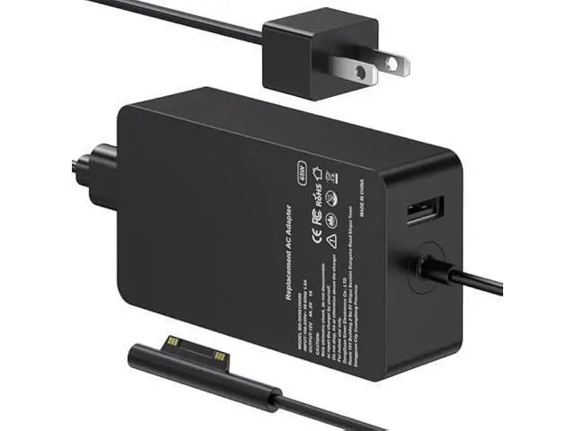 Alt view image 8 of 14 - Surface Pro Laptop Charger 65W Compatible with Microsoft Surface Pro 7, 10, 9, 8, 7+, 6, 5, 4, 3, X, Windows Surface Laptop 6, 5, 4, 3, 2, 1, Surface Go Tablet, Surface Book 3, 2, 1, Support 44W, 36W