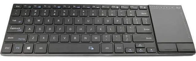 Alt view image 7 of 10 - Rii Wireless Bluetooth Keyboard,Multi Device Rechargeable Keyboard Stainless Steel Ultra Slim Bluetooth Keyboard with Multi-Touch Touchpad,Compatible with PC, Mac, Laptop(2.4G+BT New)