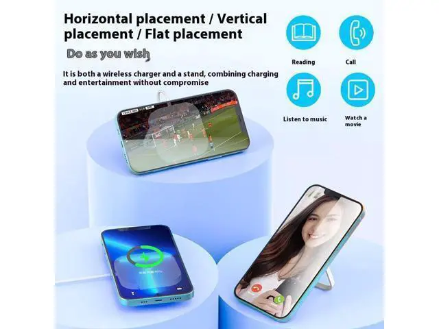Alt view image 7 of 8 - 3 in 1 Fast 15W Wireless Charger for Phones Magnetic with Foldable Stand Multifunction Magnetic Wireless Charger