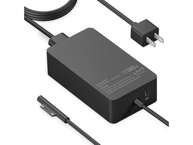 Alt view image 8 of 14 - Charger Compatible with Surface Pro Surface Go Tablet Surface Book Support 65W 44W 39W 36W 24W Surface Laptop Charger