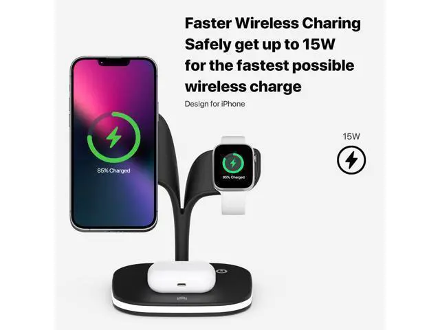 Alt view image 9 of 12 - 3 in 1 Magnetic Wireless Charger for Iphone 13 12/Watch/Headphones Wireless Charger Compatible for Apple Products Fast Wireless