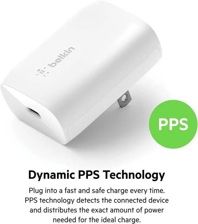 Alt view image 11 of 14 - USB C Charger Block 30W Fast Charging - iPhone 17 Air Pro Pro Max Galaxy S25 iPad AirPods Watch Nintendo Switch 2 & More - White