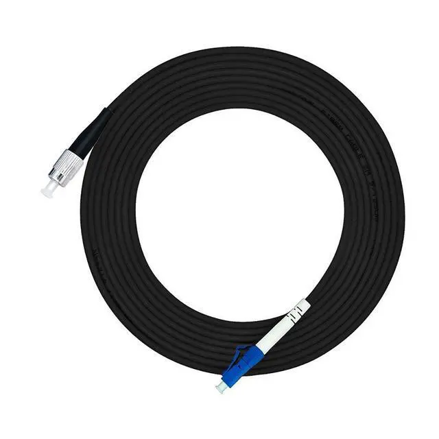 Alt view image 2 of 2 - 450M LC to FC Outdoor Armored Simplex SM Fiber Optic Cable Jumper Optical Patch Cord Singlemode 9/125 450Meters LC-FC