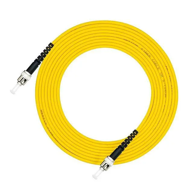 Alt view image 2 of 2 - 50Meters 160ft ST to ST Fiber Optic Cable Jumper Optical Patch Cord Simplex Single-Mode 9/125 ST-ST