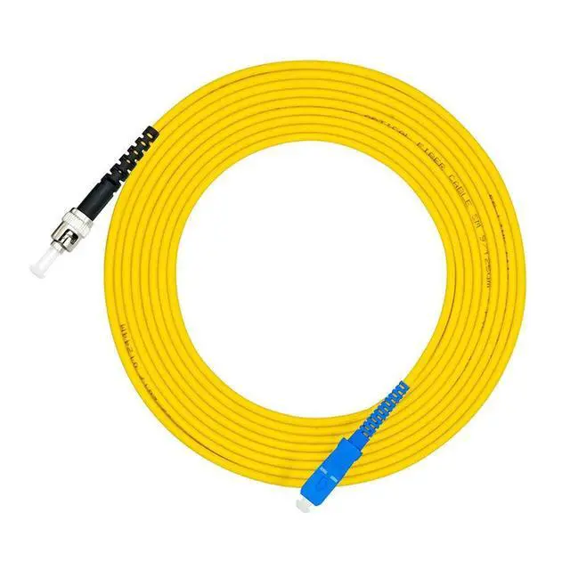 Alt view image 2 of 2 - 100 Meters 328ft SC to ST Fiber Optic Cable Jumper Optical Patch Cord Simplex Single-Mode 9/125 SC-ST
