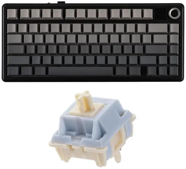 Alt view image 8 of 14 - X Aula F75 MAX Wireless Mechanical Keyboard with TFT Screen and Knob+Sorane 39gf Gaming Keyboard Switches Set