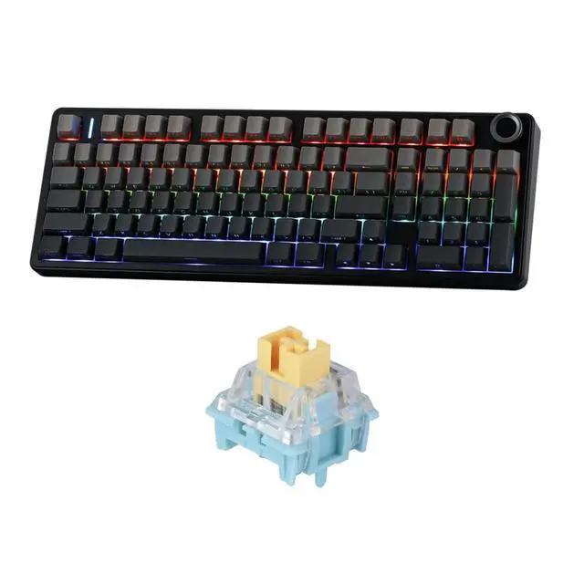 Alt view image 8 of 14 - X Aula F99 PRO Wireless Gaming Keyboard Nimbus Switch+35 Pieces Sea Salt Silent Mechanical Keyboard Switches Set