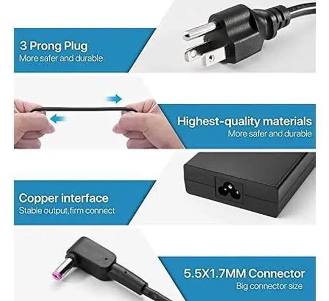 Alt view image 9 of 12 - 135W Laptop Charger Compatible with Acer Nitro 5 Gaming N18C3 AN517-51 AN515-51 52 53 54 55 57 45 N18C4