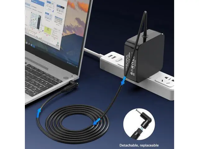 Alt view image 10 of 12 - 100W GaN Universal Laptop & MacBook Charger 13-in-1 Foldable Adapter with USB-C PD Compatible with MacBook Pro/Air HP Toshiba Smart Safety