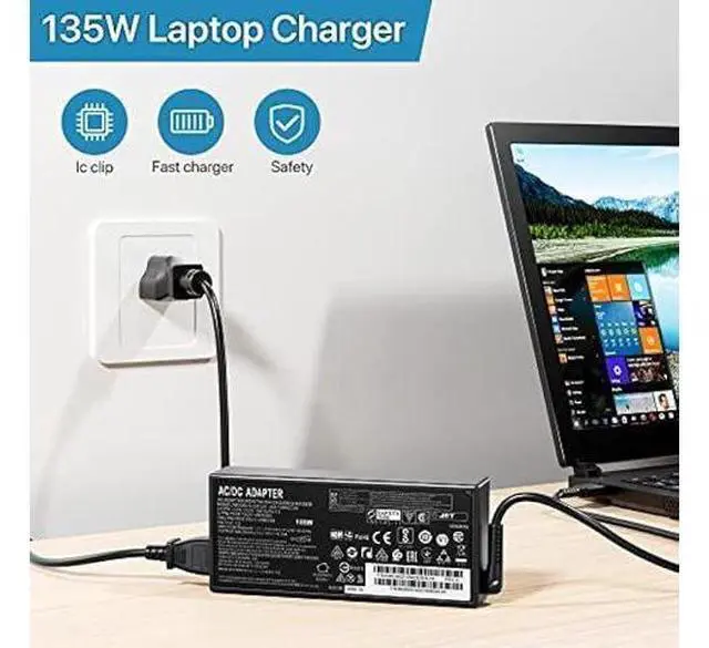 Alt view image 12 of 12 - 135W Laptop Charger Fit for Lenovo Thinkpad P1, 135W AC Adapter Slim Tip 4X20E50558