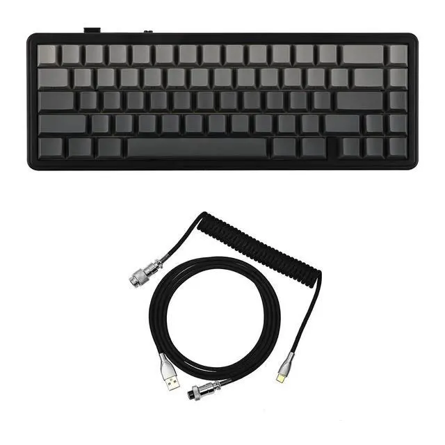 Alt view image 8 of 14 - x Aula F65 65% Wireless Mechanical Keyboard+Black Mix 1.8m Coiled Keyboard Cable with Detachable Metal Aviator