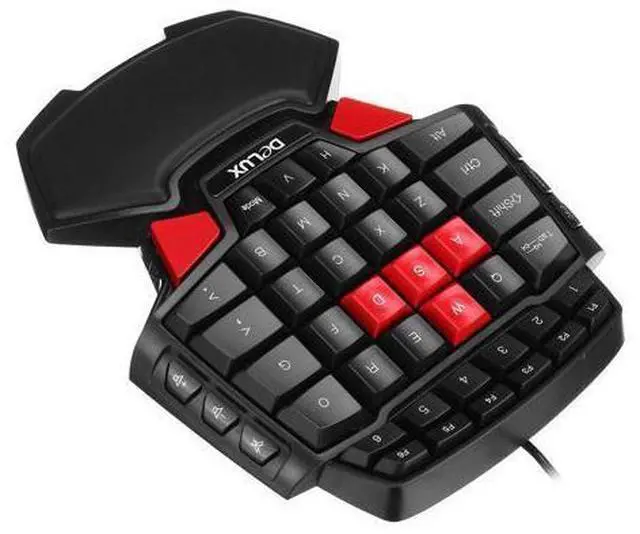 Alt view image 9 of 10 - Single Hand Gaming Keyboard USB Wired Keypad 3200 dpi Mouse for PS4 PC Game One-handed Ergonomic Keyboard for Xbox PC Laptop