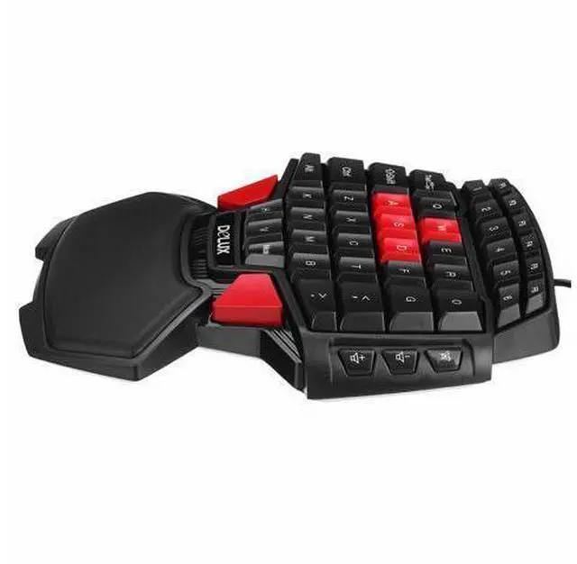 Alt view image 10 of 10 - Single Hand Gaming Keyboard USB Wired Keypad 3200 dpi Mouse for PS4 PC Game One-handed Ergonomic Keyboard for Xbox PC Laptop