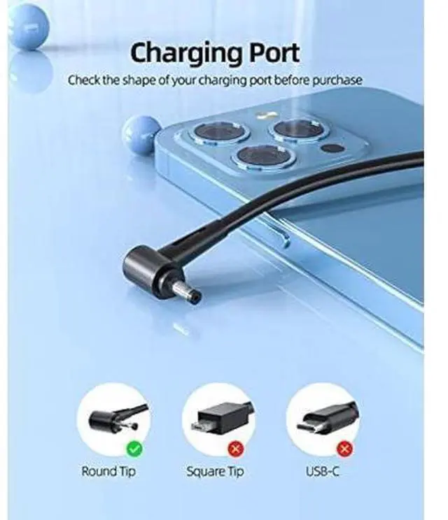 Alt view image 11 of 14 - 33W AC Charger Fit for Asus E510MA E510M E510 E210MA E210M E210 E510MA-RS06 Laptop Portable 7.5Ft Power Supply Adapter Cord