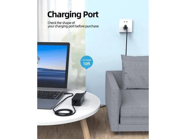 Alt view image 14 of 14 - Fast Chromebook Charger for HP Chromebook Charger - (UL Safety Certified Product) 45W