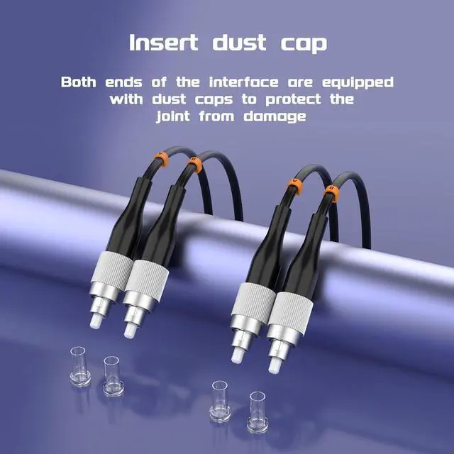 Alt view image 4 of 7 - FC to FC UPC Outdoor Armored Fiber Patch Cable 300Meter/984ft Single Mode Duplex Fiber Optical Cable Patch Cord Jumper,9/125um Fiber Optic Internet Cable TPU Black