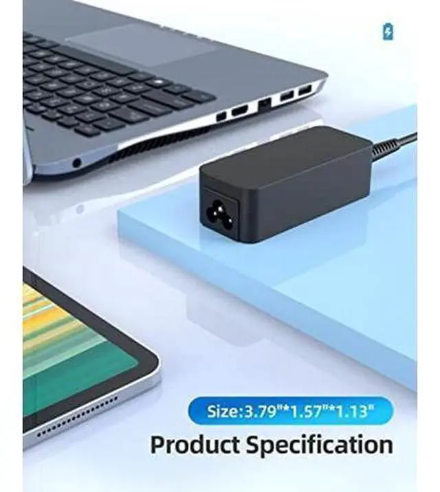 Alt view image 10 of 10 - Chromebook Charger for Lenovo Chromebook, (UL Certified Safety), 45W, USB C, Fast Charger