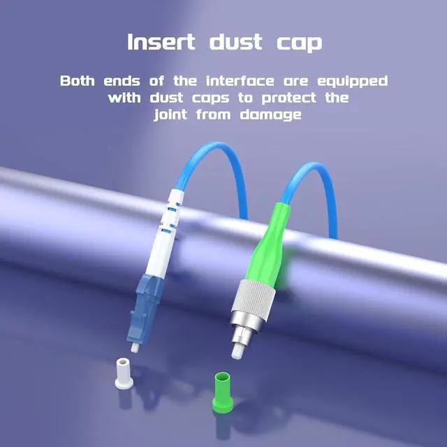 Alt view image 12 of 14 - LC/UPC to FC/APC Fiber Optic Internet Cable 10Meters/32ft Armored Single Mode Simplex - 9/125um Fiber Optic Jumper Optical Patch Cord -OS1/OS2 Compatible, LSZH Blue