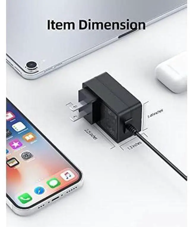 Alt view image 11 of 14 - 12V 2A AC Charger Fit for Chuwi UBook X/Pro X CWI535, GemiBook 13 14 Pro CWI529 Laptop Power Supply Adapter Cord
