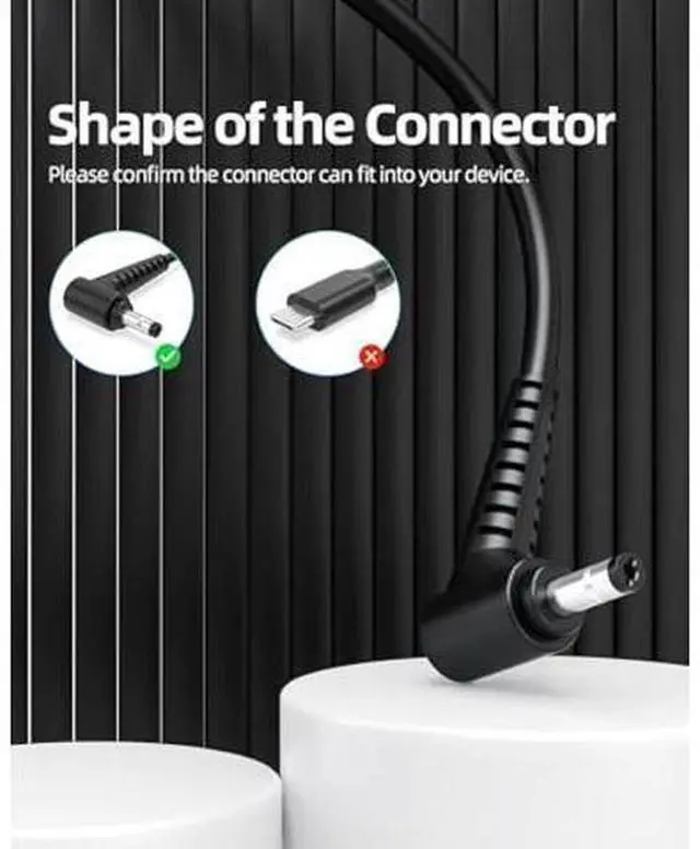 Alt view image 10 of 14 - 65W AC Charger Fit for Lenovo IdeaPad 3 s340 s145 330 320 310 Fit for Yoga 710 720 Laptop Replacement Power Supply Adapter Cord