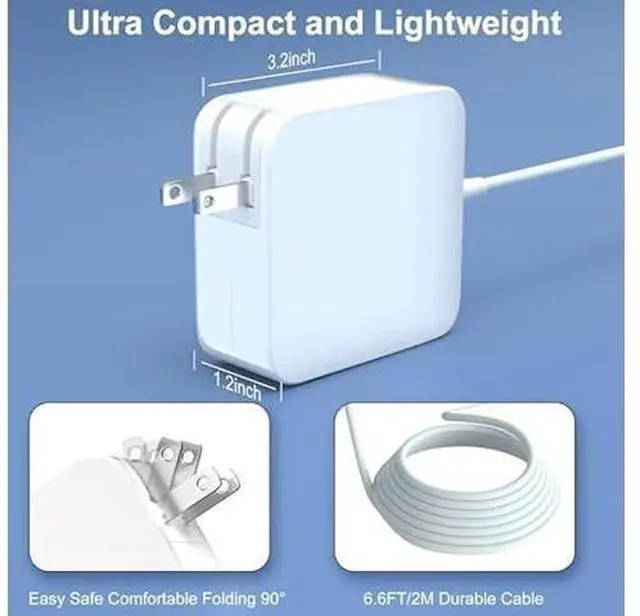 Alt view image 10 of 12 - 85W/60W L Tip Compatible with Mac Book Charger,Power Adapter for 13/15/17 inch Before mid-2012 Models Charger, 6.6FT Cable Adapter Charging Cord