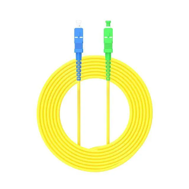 Alt view image 2 of 2 - 20meter 65ft SC/PC to SC/APC Fiber Optic Cable Jumper Optical Patch Cord Simplex Single-Mode 9/125 SC-SC