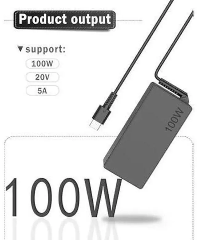 Alt view image 9 of 12 - 100W USB C Charger Power Adapter Compatible with Mac Book Pro/Air 16, 15, 14, 13 Inch HP Dell Lenovo Asus Acer Type C Fast Charging