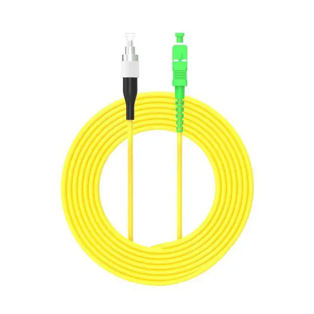 Alt view image 2 of 2 - 10Meters 33ft SC/APC to FC/PC Fiber Optic Cable Jumper Optical Patch Cord Simplex Single-Mode 9/125 SC-FC
