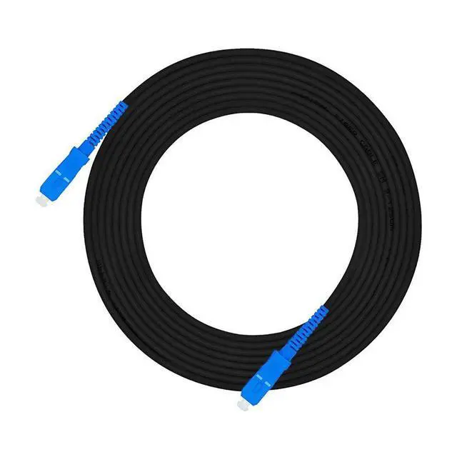 Alt view image 2 of 2 - 40M SC Outdoor Armored Simplex 9/125 SM Fiber Optic Cable Jumper - Optical Patch Cord, Singlemode, 40Meters, 130ft SC-SC