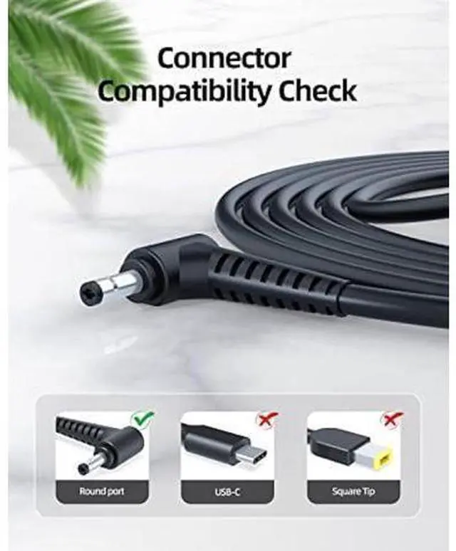 Alt view image 9 of 10 - 65W 45W Charger Fit for Lenovo V Series V15 ABP IRU IJL IAP V14 ADA ITL IIL V17 G1 G2 G3 G4 Business Laptop Power Cord, Charging Indicator