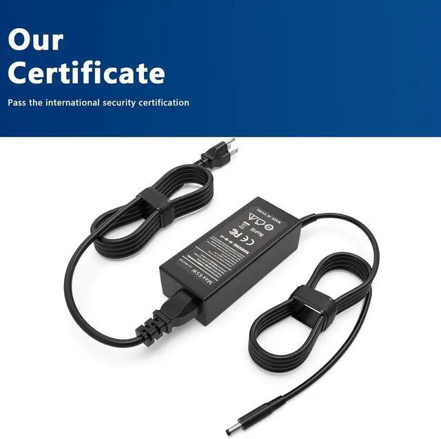 Alt view image 9 of 14 - 65W 4.5mm AC Adapter Compatible with Latitude 3520 3540 3440 3420 3550 3430 3320 3340 3330 3450 3535 Business Student Laptop DA65NM191 19.5V 3.34A Power Supply Adapter Cord