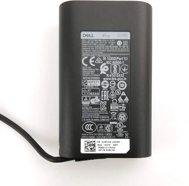 Alt view image 10 of 14 - 45W OEM 4.5mm Tip AC Charger Compatible with XPS 12 9Q23 9Q33 XPS 13 L321X L322X 9333 9343 9350 9360 9370 Inspiron 11 3000 13 5000 7000 14 3000 5000 7000 15 3000 5000 7000 Series Laptop