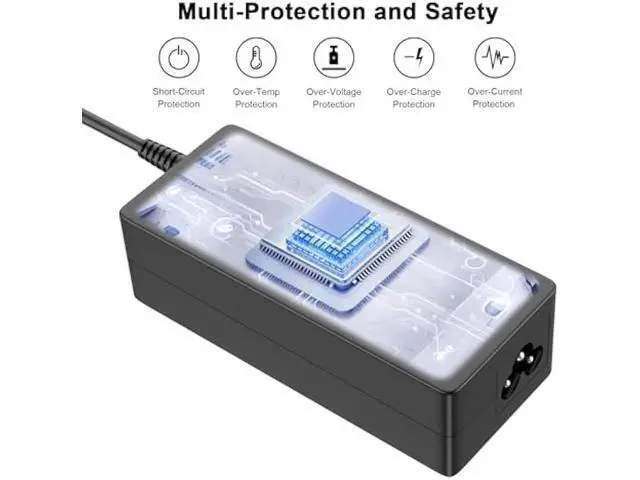 Alt view image 5 of 7 - Charger Compatible with HP Laptop Charger 65W 45W Computer Charger Smart Blue Tip Power Adapter 6FT AC Cord
