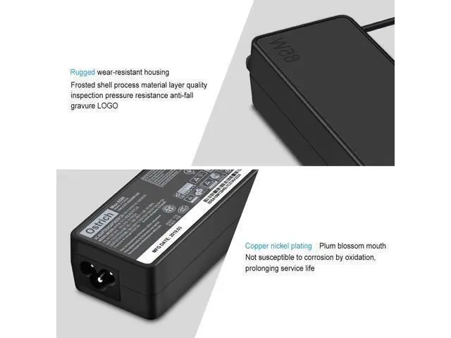 Alt view image 3 of 7 - Charger Compatible with Laptop Computer Thinkpad Yoga Chromebook USB C Laptop Charger 65W 45W