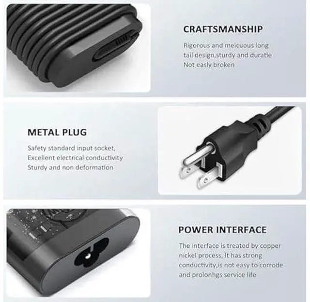Alt view image 12 of 14 - New GAN Slim AC Adapter,100W USB C Laptop Charger for DELL Latitude 5540 5440 5340 7440 Inspiron 14 Power Cord,for Dell 100W Laptop Charger