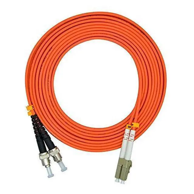 Alt view image 2 of 2 - 100 Meters 328ft LC to ST Duplex 62.5/125 OM1 Multimode Fiber Optic Cable Jumper Optical Patch Cord LC-ST