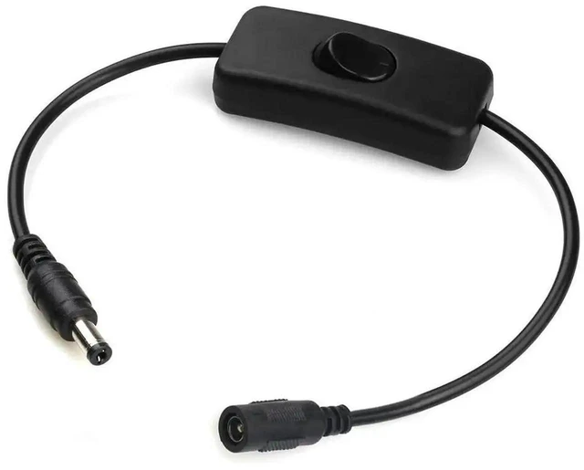 Main image of FOR 12V Power DC Male to Female Cable with On/Off Switch, 5.5mm x 2.1mm DC Cable Extension Inline Rocker Switch for Driving Recorder