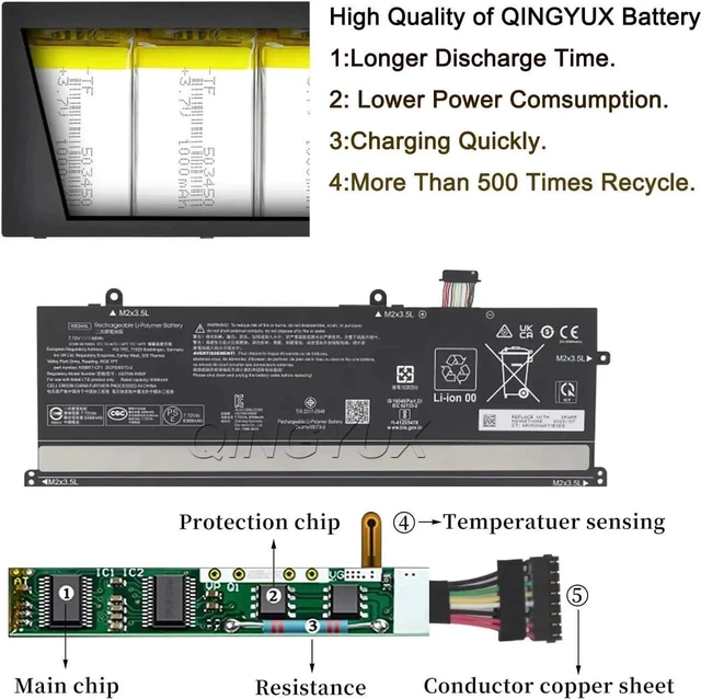 Alt view image 10 of 12 - HP Original WE04XL OEM HSTNN-WB0F Laptop Battery Compatible with HP Pavilion Plus 16-ab 16T-AB/Spectre x360 14-aa 14-EU 2-in-1 / Envy x360 16-ac 16-ad 2-in-1 Series Notebook