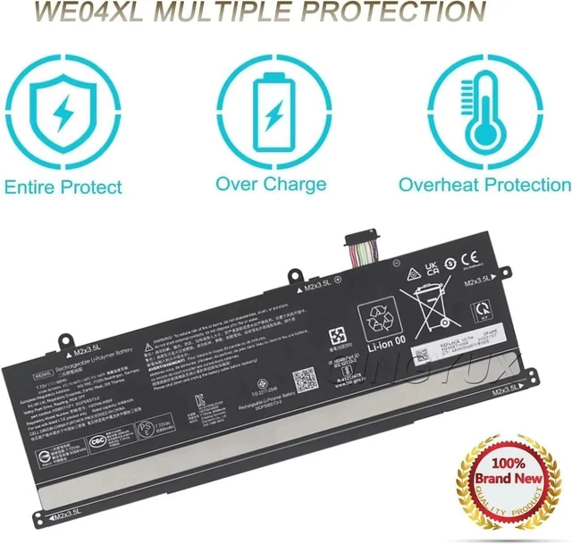 Alt view image 11 of 12 - HP Original WE04XL OEM HSTNN-WB0F Laptop Battery Compatible with HP Pavilion Plus 16-ab 16T-AB/Spectre x360 14-aa 14-EU 2-in-1 / Envy x360 16-ac 16-ad 2-in-1 Series Notebook