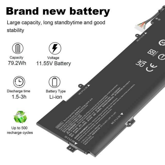 Alt view image 8 of 10 - 11.55V Battery for HP Spectre X360 15-BL112DX/ 15 bl012dx/ 15-BL012DX/ 15-BL108CA/ 15-BL002xx/