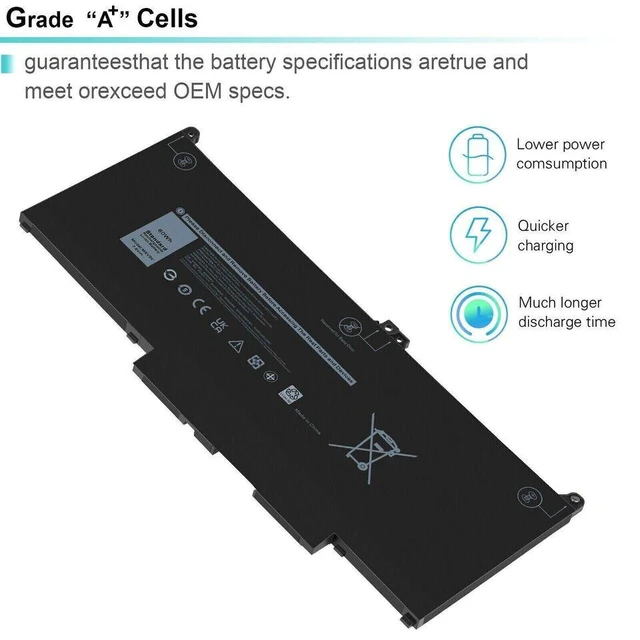 Alt view image 9 of 10 - 60Wh MXV9V Battery for Dell Latitude 5300 5310 7300 7400 E5300 E5310 E7300 E7400