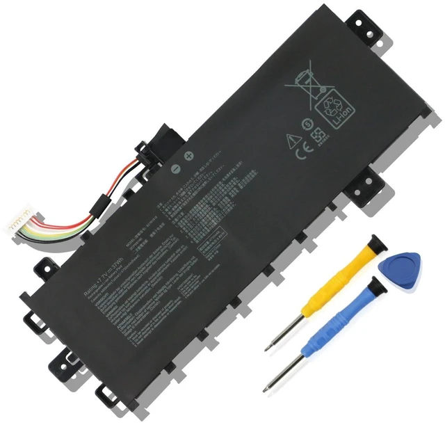 Alt view image 6 of 10 - 37Wh B21N1818 Laptop Battery Replacement for Asus Vivobook 17 X712 X712FA A712 D712 F712 K712 M710 M712 P1701 R710 R712 R754 S710 S712 Notebook Series 4370mAh