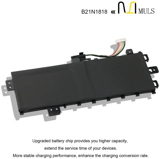 Alt view image 10 of 10 - 37Wh B21N1818 Laptop Battery Replacement for Asus Vivobook 17 X712 X712FA A712 D712 F712 K712 M710 M712 P1701 R710 R712 R754 S710 S712 Notebook Series 4370mAh
