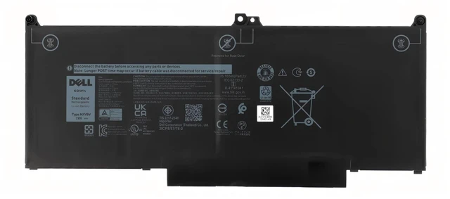 Alt view image 2 of 2 - Dell N2K62 60 Watt-hour Laptop Battery - Black - 4-Cell - Lithium-ion - 7.5 Volts - Replacement