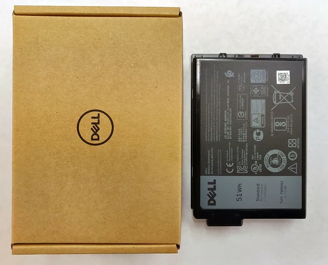 Alt view image 2 of 7 - Dell Latitude 5424 5420 7424 Rugged 3-cell 51Wh OEM Original Battery 7WNW1